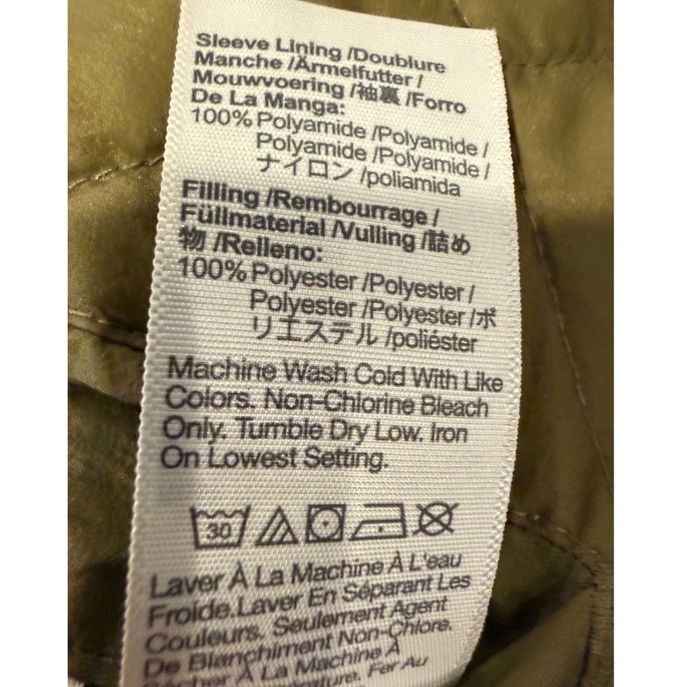 Madewell Women's Reversible Sherpa Puffer Jacket Colorblock Green Size Small - Picture 12 of 13